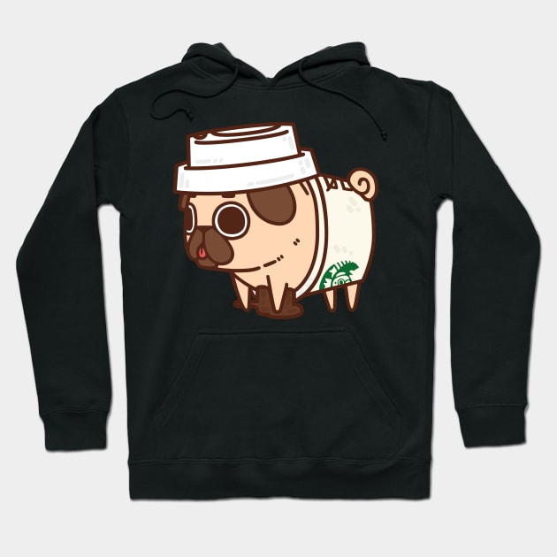 Starpugs Coffee Puglie Hoodie by Puglie Pug 